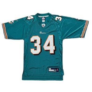 Vintage Size Small Reebok Miami Dolphins Ricky Williams Jersey Teal Green